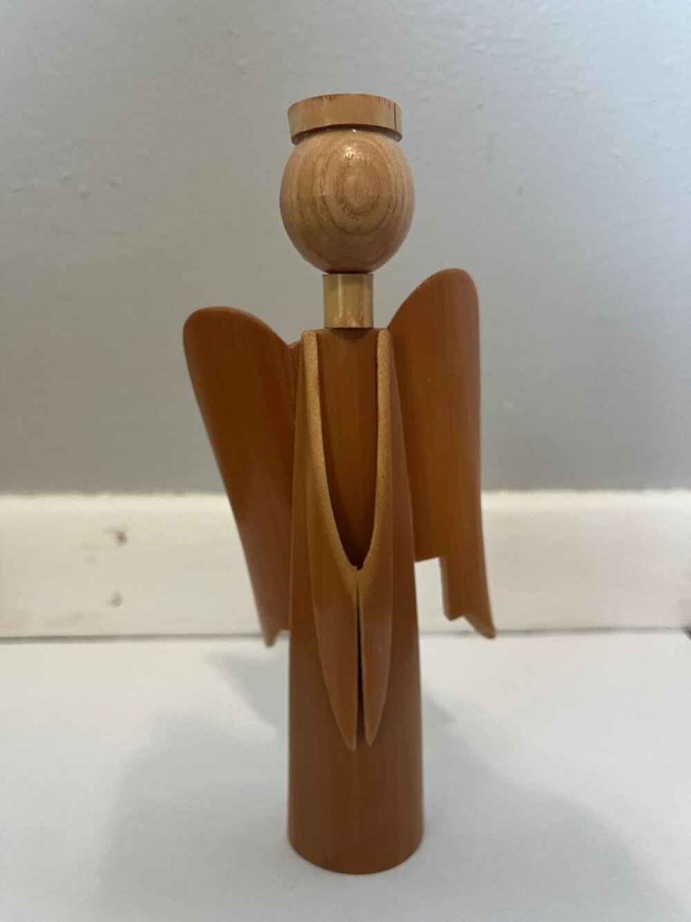 Wooden bamboo angel | Vintage